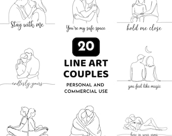 Minimalist Couple Line Art Clipart, Romantic One Line Couples, Love Quotes Valentine PNG, Couple Outline Drawing, Romantic Line Illustration