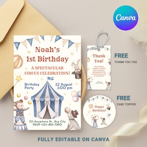 Carnaval verjaardagsuitnodiging, circus verjaardagsfeestje uitnodigen, circus themafeest uitnodigen, kinderen carnaval uitnodiging, pretpark uitnodigen