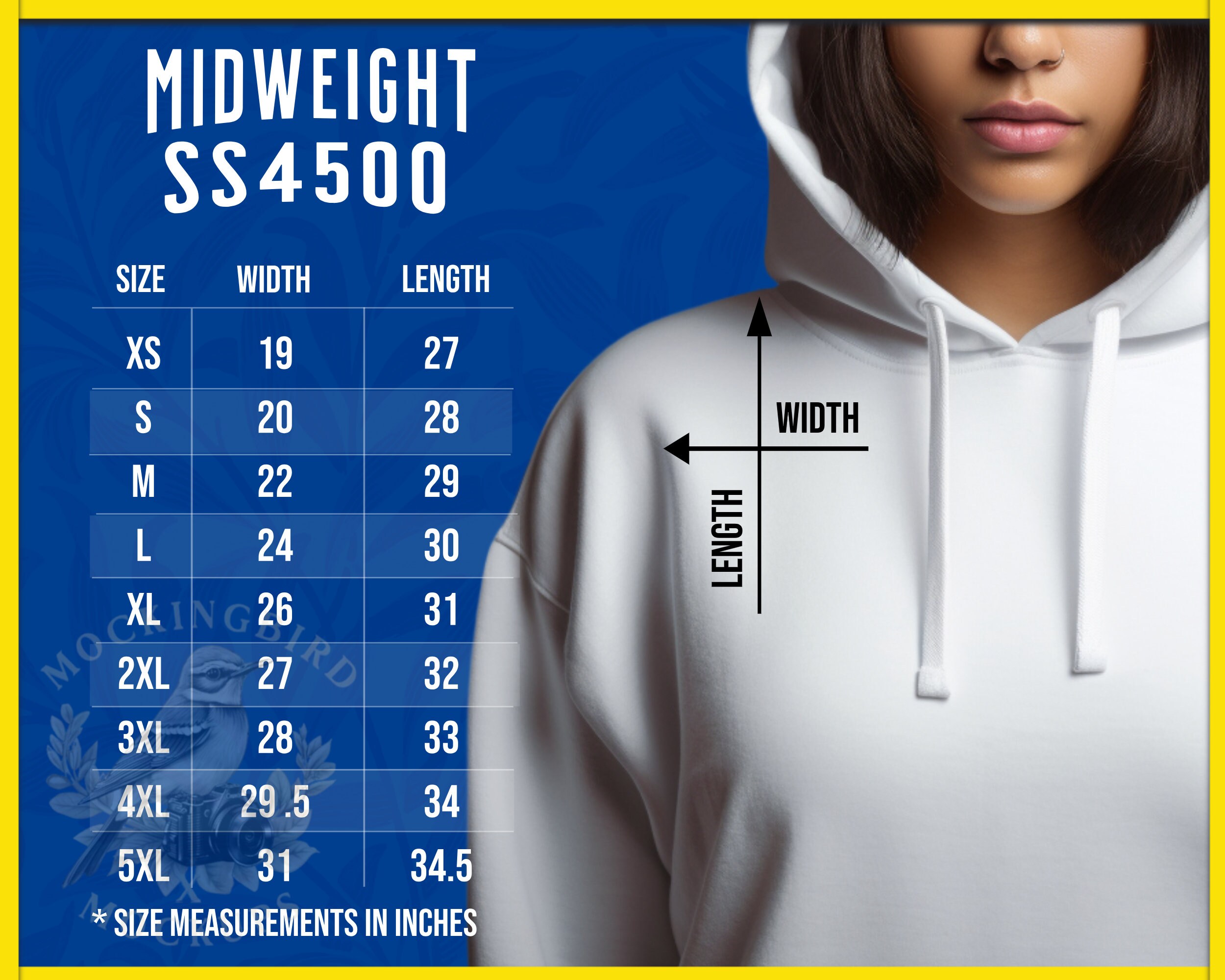 Ss4500 hoodie online size chart