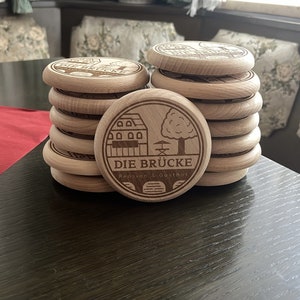 Tapa de jarra de cerveza de madera de haya, con grabado, grabado, decoración, madera, regalo, jardín de cerveza, Oktoberfest, también piezas en blanco para autodecoración