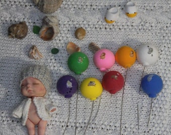 Babypuppe Wiedergeburt Accessoires Luftballon - Baby Geschenk - Überraschungs Baby Geschenk - Reborn - Miniaturen