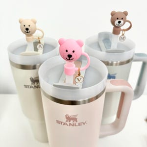 Stanley Straw Topper For Nurse Charm For Dog Walking Stanley Straw Topper Bear Drink Topper Cover for Stanley Accessories Straw Cover 10MM