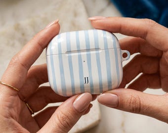 Personalized AirPods 4 Case with Initials Custom Monogram Cover for AirPods Pro 2 & AirPods Pro Cool Designer Keychain Gift for Her