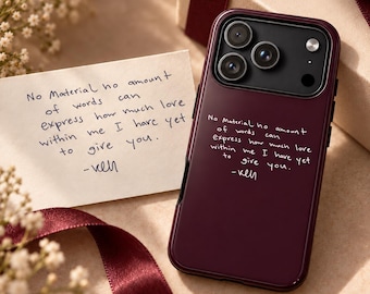 iPhone 18 Pro Case Personalized Handwritten Note Custom Phone Case Sentimental Christmas Gift Keepsake Present for Him Her