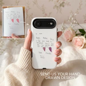 Etui na telefon z personalizowaną notatką napisaną odręcznie na iPhone'a, Samsunga, fajne, spersonalizowane etui na prezent z odręcznym napisem, wyjątkowy prezent świąteczny dla mamy zdjęcie 11