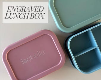 Personalised Kids Lunch Box Silicone Name Lunch Box For Kids Custom Kids Bento Lunch Box Reusable Kids Food Container Kids Food Storage