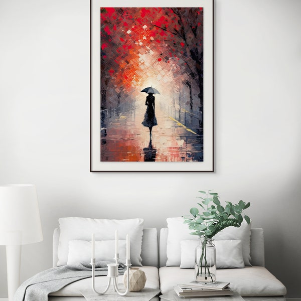 Abstract Impressionism Wall Art, A Walk In The Park, Downloadable Jpg, DIY Wall Art, Prints Up To 40x60" At 300-150dpi, AI Generated Art