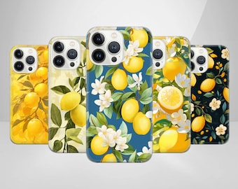 Lemon Phone Case Spring Fruit Cover for iPhone 17 Pro Max, 16e, 15, 14, 12, 11 & Samsung S25 Ultra, S24 FE, A56, A17, Pixel 10 XL, 9a, 8