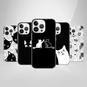 Lustige Katze Handyhülle süßes Kätzchen Cover für iPhone 16 Pro Max, 15 Plus, 14, 13, 12, 11, XS & Samsung S25, S24, A56, A55, Pixel 9 Pro, 8