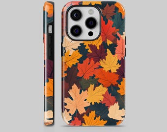 Autumn Phone Case Fall Leaves TOUGH Cover for iPhone 16 Pro Max, 15 Plus, 14, 13, 12, 11, XS & Samsung S25, S24, A56, A55, Pixel 9 Pro, 8