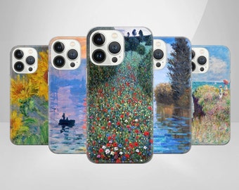 Monet Phone Case Art Painting Cover for iPhone 17 Pro Max, 16e, 15, 14, 12, 11 & Samsung S25 Ultra, S24 FE, A56, A17, Pixel 10 XL, 9a, 8