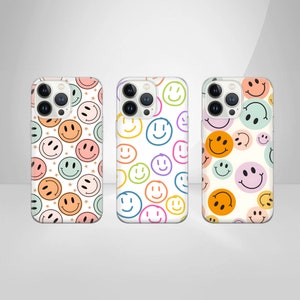Smiley Handyhülle Happy Cover für iPhone 16 Pro Max, 15 Plus, 14, 13, 12, 11, XS & Samsung S25, S24, A56, A55, Pixel 9 Pro, 8