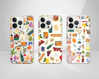 Funda para móvil con diseño de collage veraniego, estilo preppy, compatible con iPhone 17 Pro Max, 16e, 15, 14, 12, 11 y Samsung S25 Ultra, S24 FE, A56, A17, Pixel 10 XL, 9a, 8