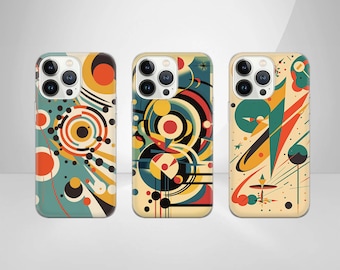 Kandinsky Art Phone Case Abstract Mosaic Cover for iPhone 17 Pro Max, 16e, 15, 14, 12, & Samsung S25, S24 FE, A56, A17, Pixel 10 XL, 9a, 8