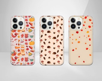 Blätter Handyhülle Herbst Cover für iPhone 17 Pro Max, 16e, 15, 14, 12, 11 & Samsung S25 Ultra, S24 FE, A56, A17, Pixel 10 XL, 9a, 8
