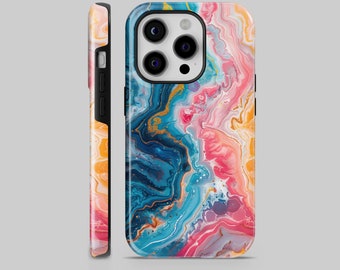 Marmorerat mobilskal i stenstil – TOUGH-fodral för iPhone 17 Pro Max, 16e, 15, 14, 12 och Samsung S25 Ultra, S24 FE, A56, Pixel 10 XL, 9a, 8