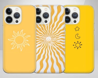 Sun Phone Case Beaming Cover for iPhone 17 Pro Max, 16e, 15, 14, 12, 11 & Samsung S25 Ultra, S24 FE, A56, A17, Pixel 10 XL, 9a, 8