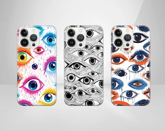 Glorious Eyes Handyhülle Mystery Cover für iPhone 15Pro, 14, 13, 12, 11, Google Pixel 8, 7A, 6A, Samsung Galaxy S24Ultra, S23fe, S22, A54,A34