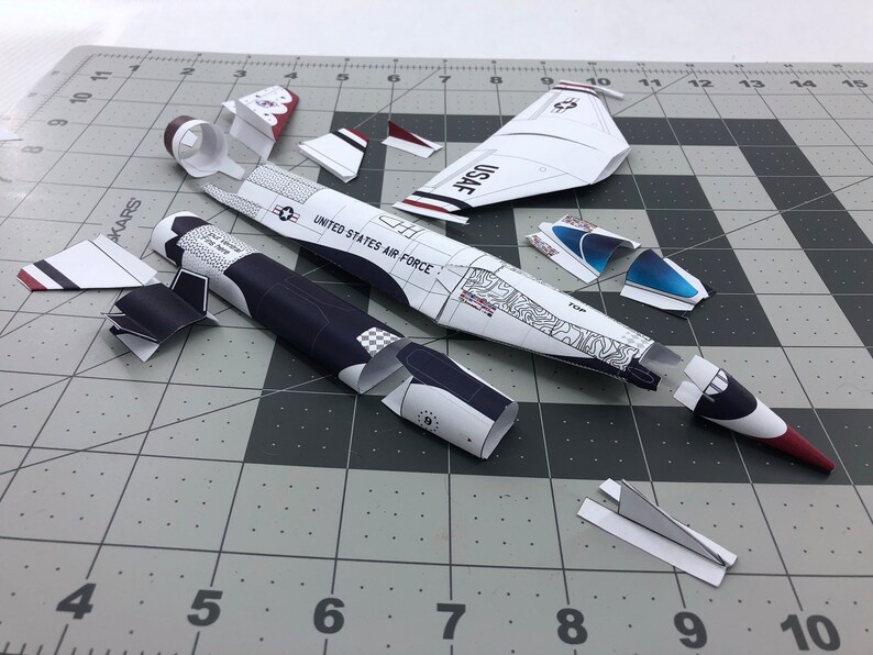 F16 Flying Paper Model Etsy