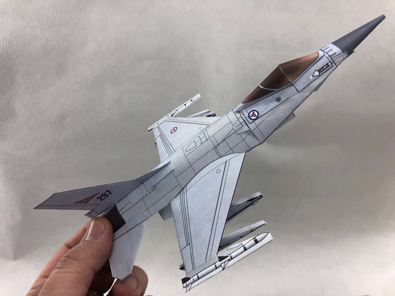 F16 Flying Paper Model Etsy
