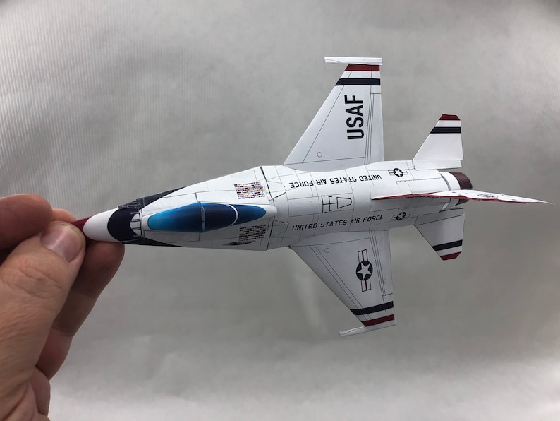 F16 Flying Paper Model Etsy