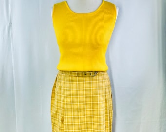 Vintage Miss Feraud Rib Knit Tank Top Sleeveless Jumper