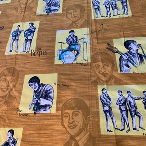 Original Vintage Rare Beatles Curtain Fabric
