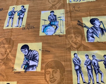 Original Vintage Rare Beatles Curtain Fabric
