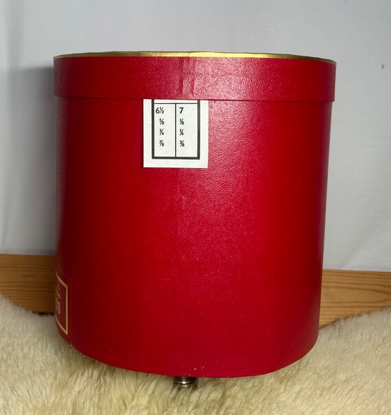 Vintage Christies Large Hat Red Hat Box With Original Mens Christies Straw Boater Hat Size 6.5 in Great Condition Etsy