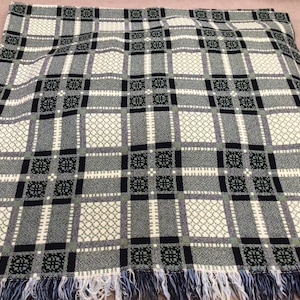 Vintage Welsh Tapestry Blanket, throw, wool,