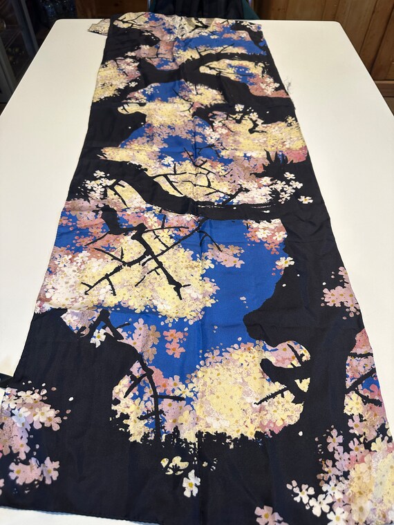 Vintage Silk Long Scarf by Brochier Soieries