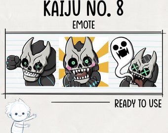 Kaiju No. 8 Chibi Emotes: Kafka Hibino, Anime Style (PNG Digital Download)