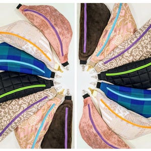 Bum bag XL made to your specifications from upcycled fabric | Crossbody bag | Upcycled bag | Large bum bag | Hip bag with interchangeable strap