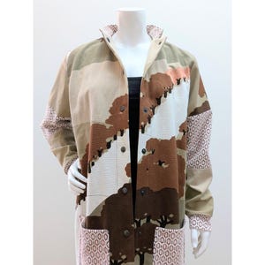 Women&#39;s summer coat | Lightweight women&#39;s coat | Stand-up collar coat | Cotton coat | High-quality coat | Upcycled clothing