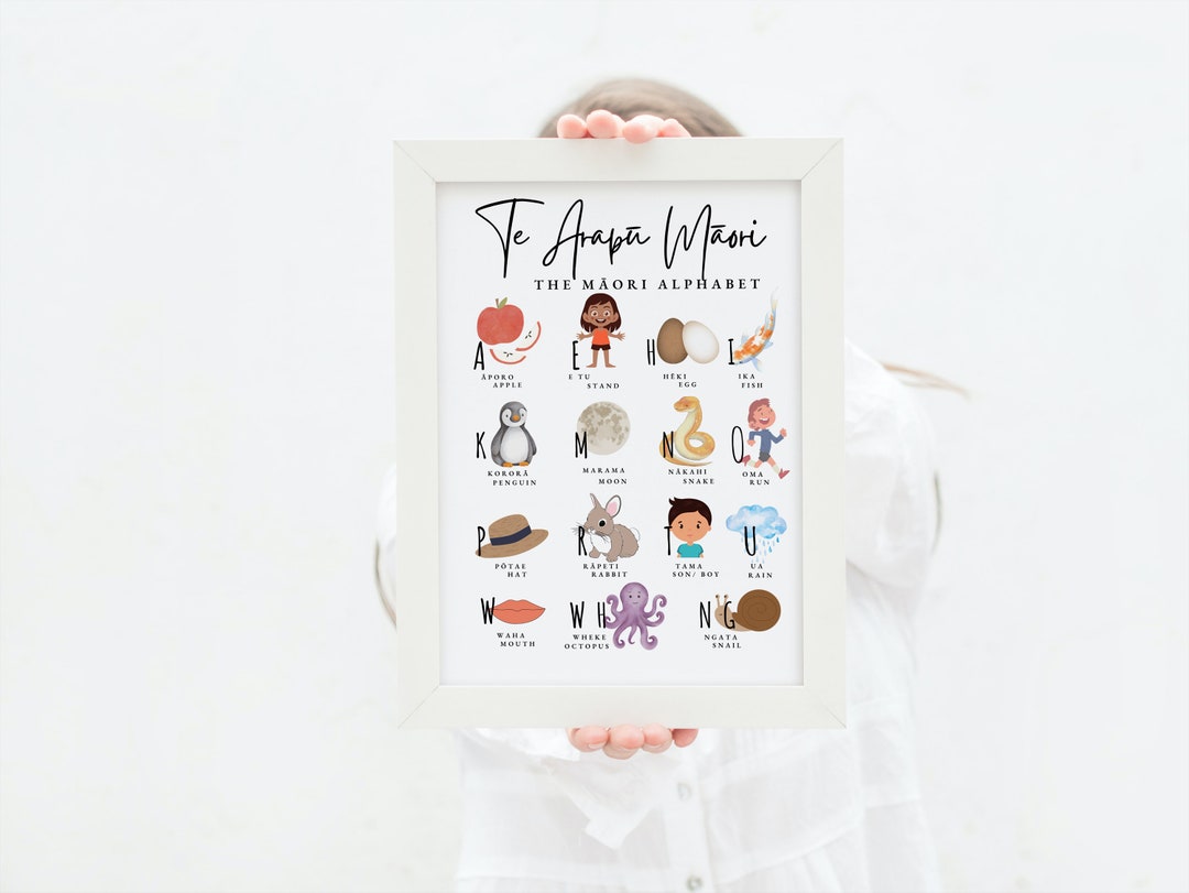 The Maori Alphabet te Arapu Maori Digital Download Te Reo Maori Etsy