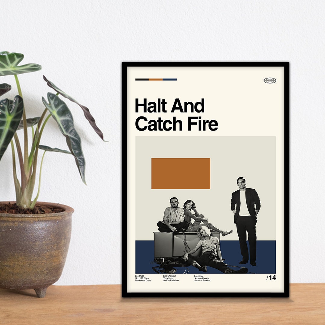 Halt and Catch Fire Poster Retro Movie Minimalist Art Etsy