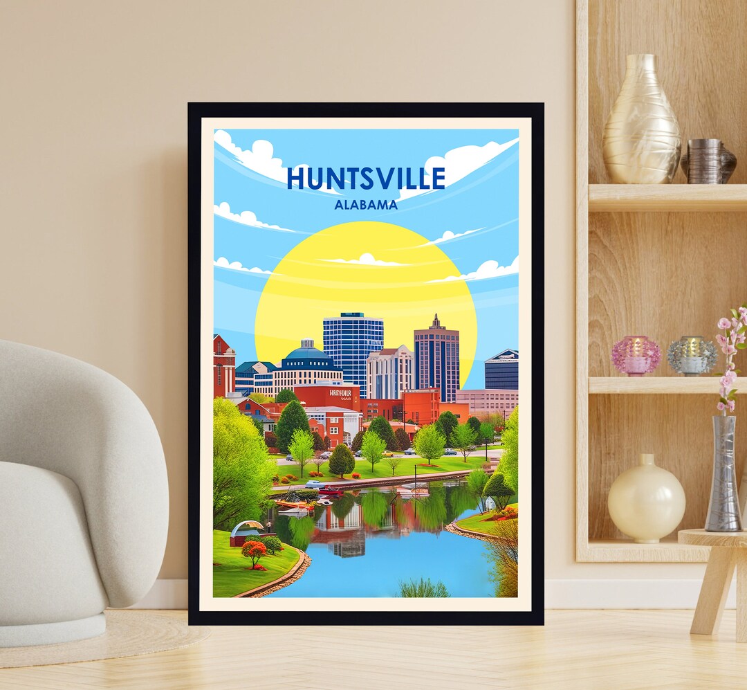 Huntsville Poster Alabama Poster Huntsville Art Huntsville Etsy