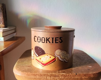 Vintage Wood Cookie Storage Jar