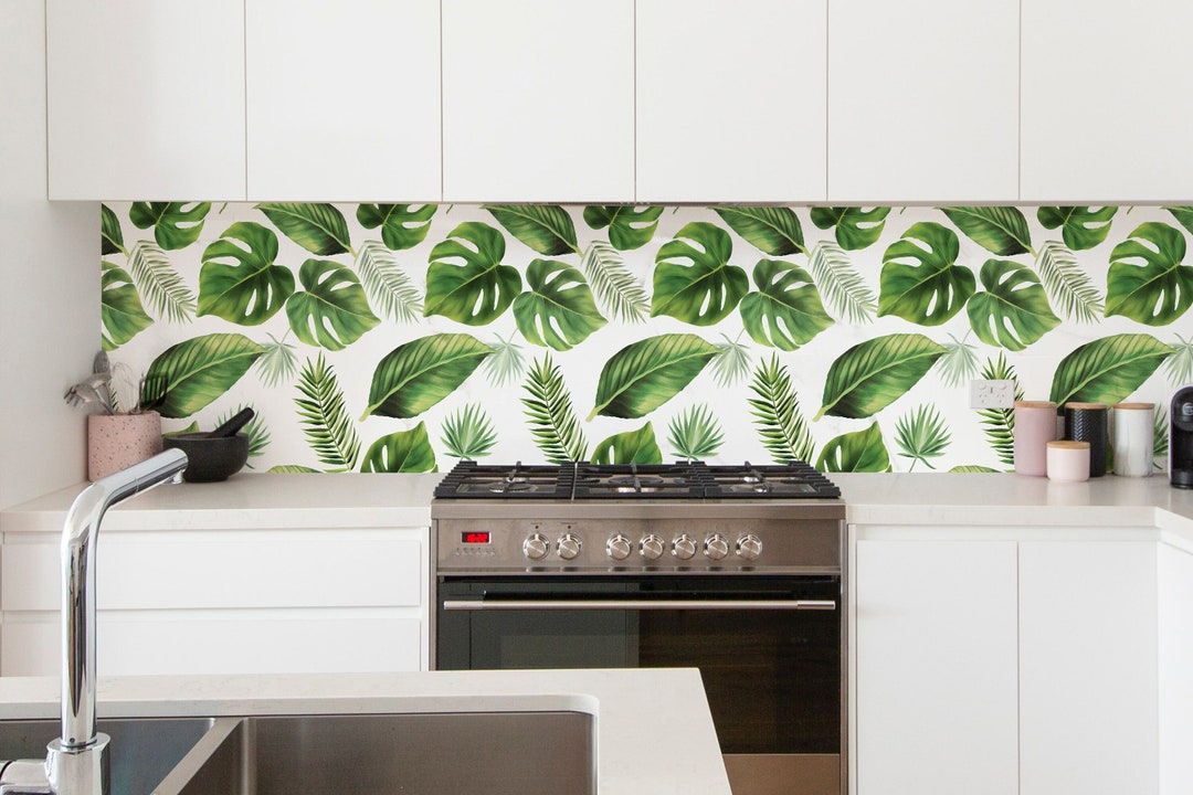 Green Leaves Kitchen Tile Peel and Stick Kitchen Tile Etsy
