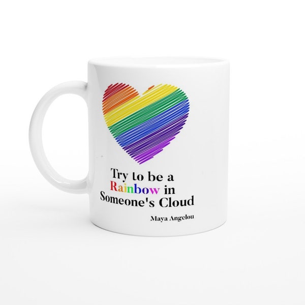 Maya Angelou White 11oz Ceramic Mug. Free Worldwide shipping.  All products are produced and despatched from near to you, so fast delivery.