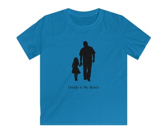 Daddy is My Bestie Father's Day Gift Kids Softstyle Tee