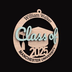 Class of 2025 Graduation Ornament SVG Laser Cutting Files.