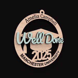 Well Done 2025 Graduation Ornament SVG Laser Cutting Files.