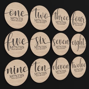 Baby Milestone Cards made from our Svg Laser Cutting Files Digital Download.