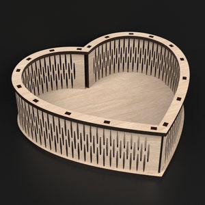 Our Wooden Heart Box Valentines Day Gift made from our Svg laser cutting files digital download.