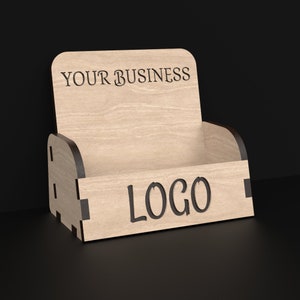 A Business Card Holder made from our Svg Laser Cutting Files Digital Download.