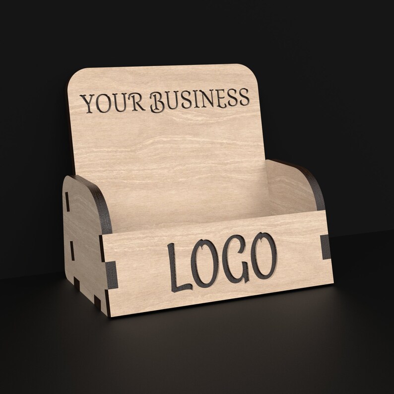 A Business Card Holder made from our Svg Laser Cutting Files Digital Download.
