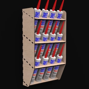 Silicone & Caulk Tube Holder Storage Rack Svg Laser Cutting Files ...