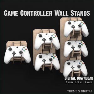 Supporto per controller di gioco Supporto a parete e supporto per cuffie File Svg tagliati al laser - Supporto per controller di gioco con supporto per cuffie File Svg #107
