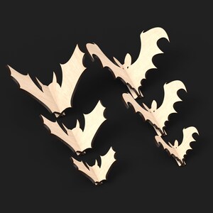 12x 3D Bat Svg Laser Cutting Files, Halloween Svg Files, Bat Wings ...